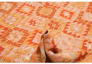 Tappeto Kilim Geometrico Arancione Beige 174x232 Cm