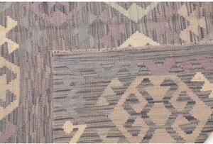 Tappeto Kilim Geometrico Grigio Tortora 182x247 Cm