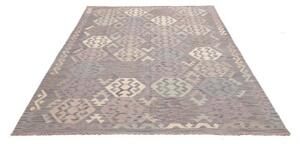 Tappeto Kilim Geometrico Grigio Tortora 182x247 Cm