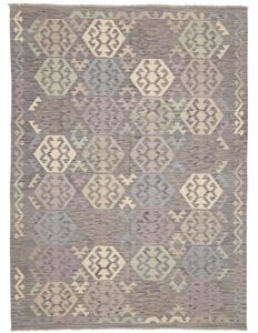 Tappeto Kilim Geometrico Grigio Tortora 182x247 Cm
