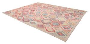 Tappeto Kilim Stilizzato Beige Rosso 267x340 Cm