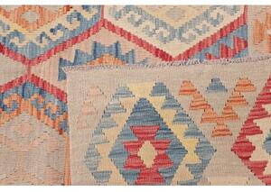 Tappeto Kilim Stilizzato Beige Rosso 267x340 Cm