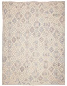 Tappeto Kilim Geometrico Beige Grigio 257x342 Cm