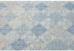 Tappeto Kilim Geometrico Azzurro Beige 175x266 Cm