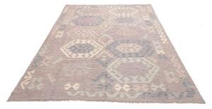 Tappeto Kilim Geometrico Grigio Tortora 172x249 Cm