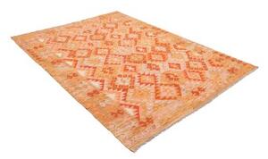 Tappeto Kilim Geometrico Arancione Beige 174x232 Cm
