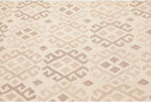 Tappeto Kilim Geometrico Beige Tortora 178x253 Cm