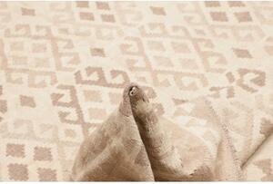 Tappeto Kilim Geometrico Beige Tortora 178x253 Cm