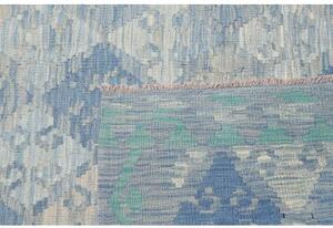 Tappeto Kilim Geometrico Azzurro Beige 175x266 Cm