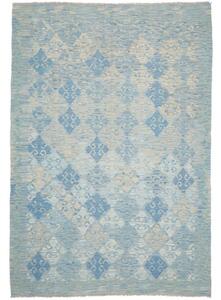 Tappeto Kilim Geometrico Azzurro Beige 175x266 Cm