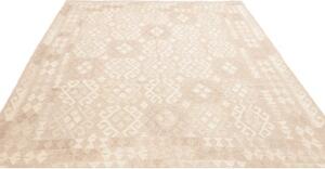 Tappeto Kilim Geometrico Beige Avorio 198x284 Cm