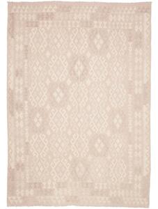 Tappeto Kilim Geometrico Beige Avorio 198x284 Cm