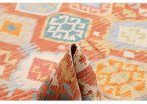 Tappeto Kilim Geometrico Arancione Multicolore 213x291 Cm