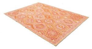 Tappeto Kilim Geometrico Arancione Rosa 173x230 Cm