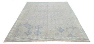 Tappeto Kilim Geometrico Azzurro Beige 174x241 Cm