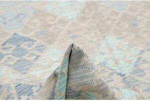 Tappeto Kilim Geometrico Azzurro Grigio 189x245 Cm