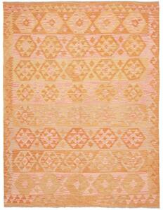 Tappeto Kilim Stilizzato Arancione Rosa 180x243 Cm