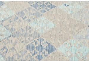 Tappeto Kilim Geometrico Azzurro Grigio 189x245 Cm
