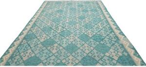 Tappeto Kilim Geometrico Acquamarina Avorio 239x339 Cm