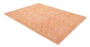 Tappeto Kilim Stilizzato Arancione Rosa 180x243 Cm