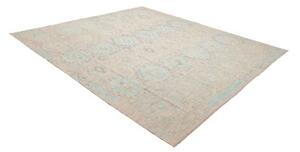 Tappeto Kilim Geometrico Beige Azzurro 261x290 Cm