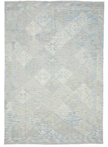 Tappeto Kilim Geometrico Azzurro Beige 180x255 Cm