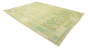 Tappeto Kilim Geometrico Verde Beige 256x340 Cm