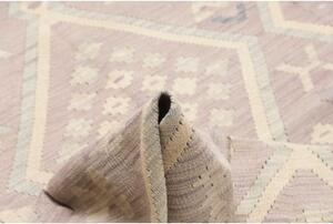 Tappeto Kilim Geometrico Lilla Avorio 180x240 Cm