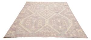 Tappeto Kilim Geometrico Lilla Avorio 180x240 Cm