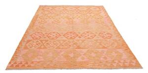 Tappeto Kilim Stilizzato Arancione Rosa 180x243 Cm