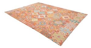 Tappeto Kilim Geometrico Arancione Multicolore 213x291 Cm