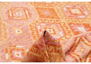 Tappeto Kilim Geometrico Arancione Rosa 173x230 Cm