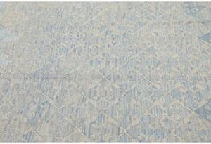Tappeto Kilim Geometrico Azzurro Beige 174x241 Cm