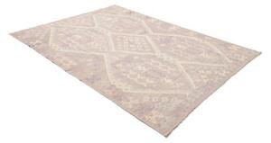 Tappeto Kilim Geometrico Lilla Avorio 180x240 Cm