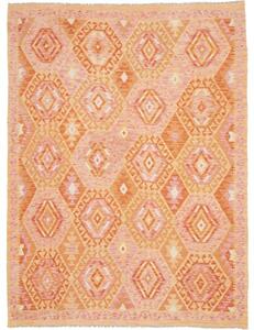 Tappeto Kilim Geometrico Arancione Rosa 173x230 Cm