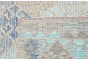 Tappeto Kilim Geometrico Azzurro Grigio 189x245 Cm