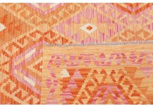 Tappeto Kilim Geometrico Arancione Rosa 173x230 Cm