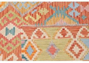 Tappeto Kilim Geometrico Arancione Multicolore 213x291 Cm