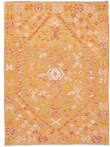 Tappeto Kilim Geometrico Arancione Rosa 129x176 Cm