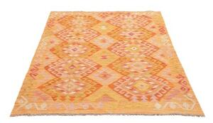 Tappeto Kilim Geometrico Arancione Giallo 125x174 Cm