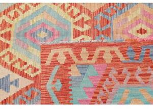 Tappeto Kilim Stilizzato Ruggine Azzurro 181x258 Cm