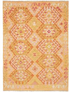 Tappeto Kilim Geometrico Arancione Giallo 125x174 Cm