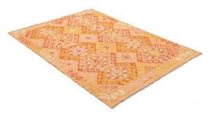 Tappeto Kilim Geometrico Arancione Giallo 125x174 Cm