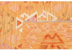 Tappeto Kilim Geometrico Arancione Rosa 128x185 Cm