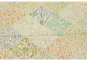 Tappeto Kilim Stilizzato Verde Salvia Azzurro 150x203 Cm