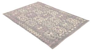 Tappeto Kilim Geometrico Grigio Lavanda 126x174 Cm