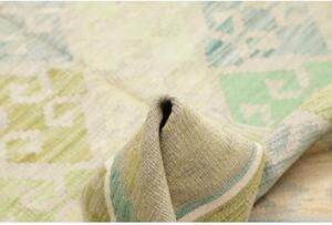 Tappeto Kilim Stilizzato Verde Salvia Azzurro 150x203 Cm