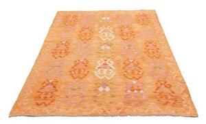 Tappeto Kilim Geometrico Arancione Rosa 128x185 Cm