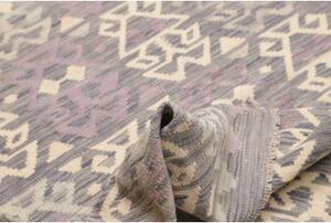 Tappeto Kilim Geometrico Grigio Lavanda 126x174 Cm