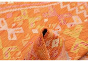 Tappeto Kilim Stilizzato Arancione Rosa 135x181 Cm